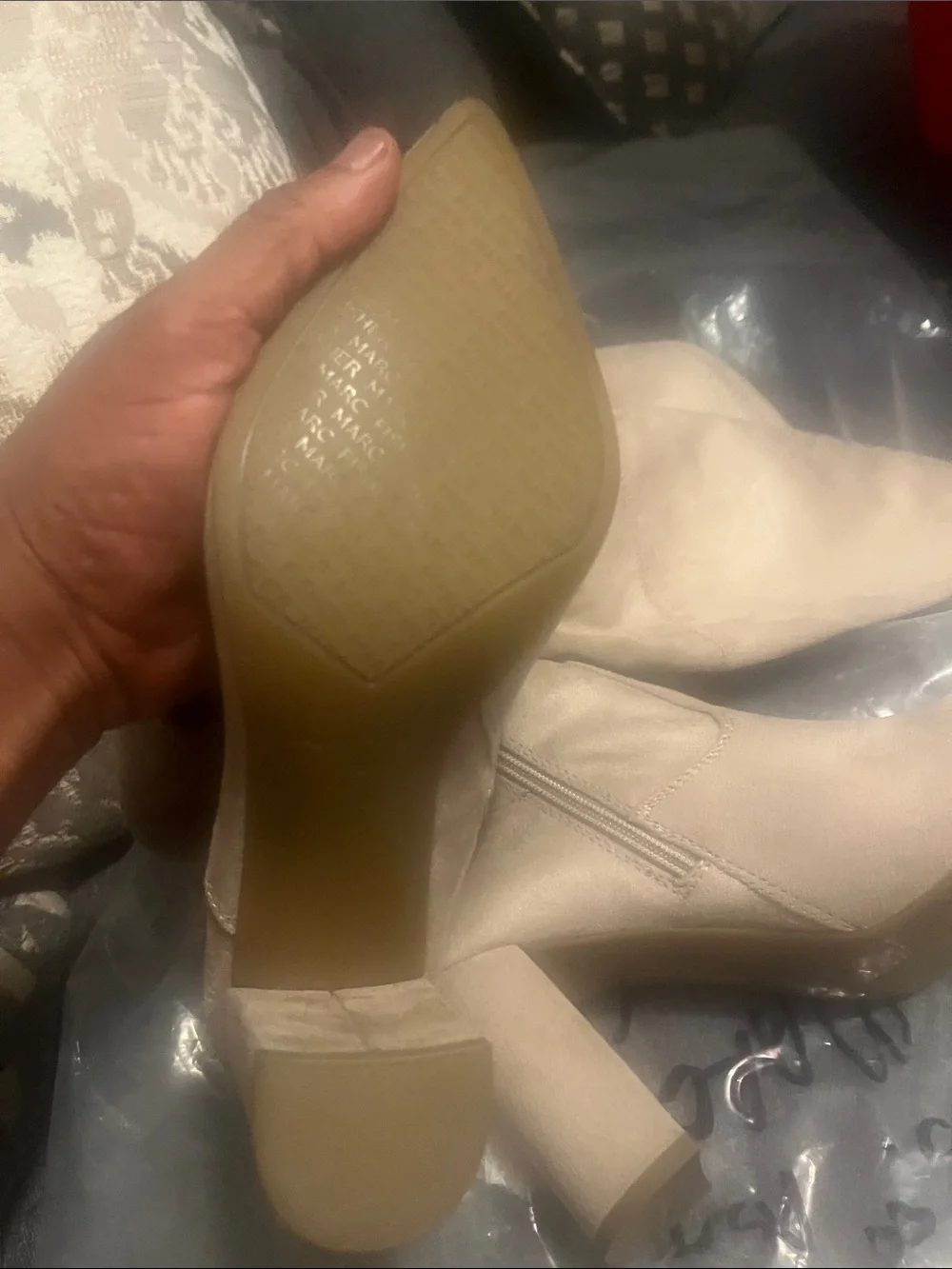 Tan Knee-High Stiletto Boots